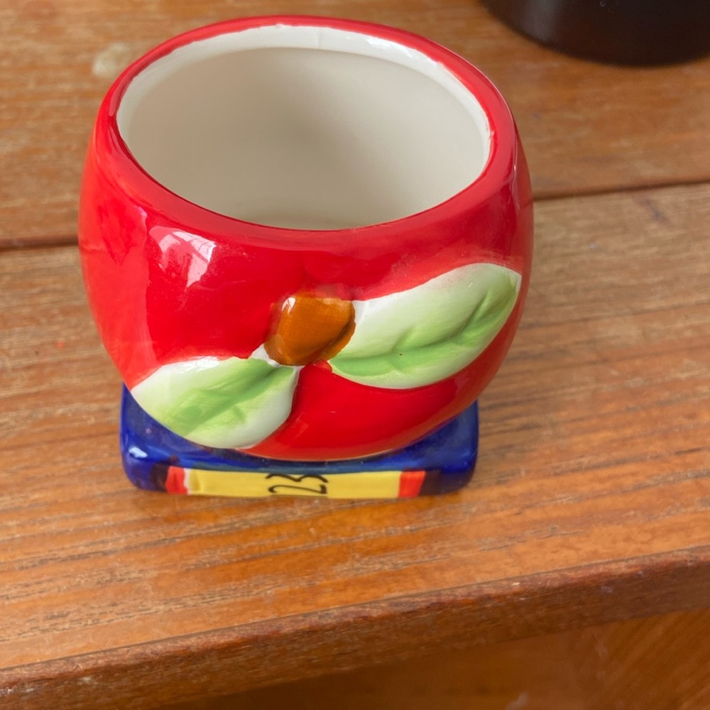 Ceramic Apple Pencil Holder